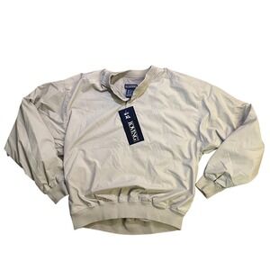 LA Loving Valspar Pullover Windbreaker‎ Jacket Mens XL Beige Lightweight Golf